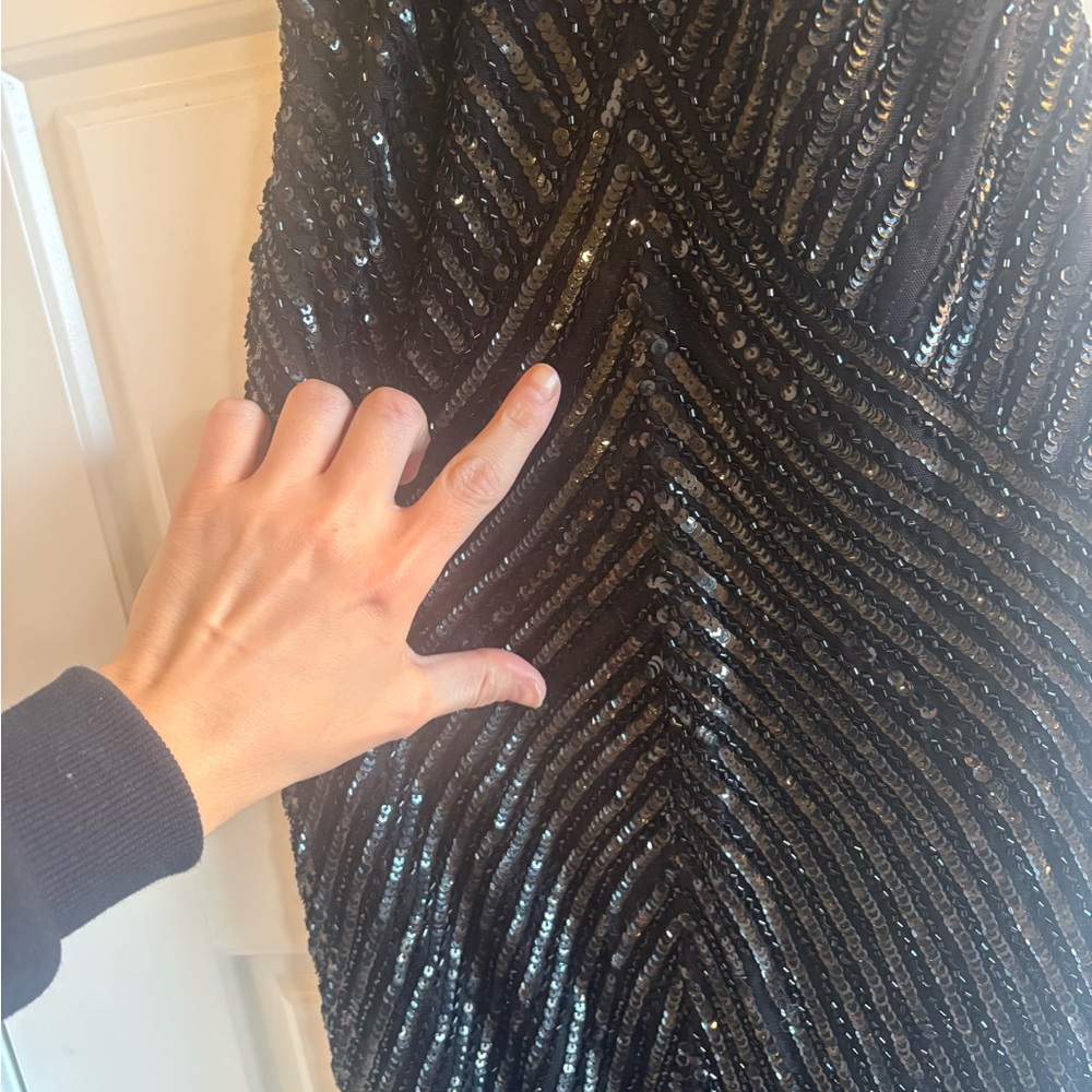 Meshki Tierra Black Sequin Midi Dress - Picture 8 of 9